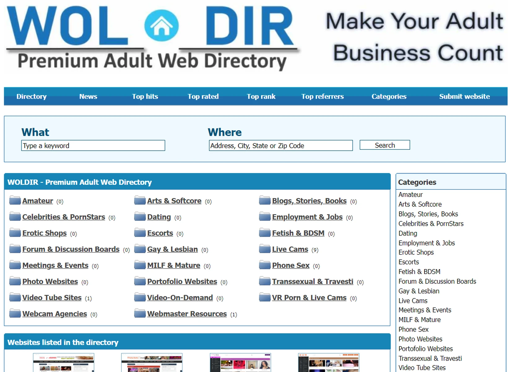 WOLDIR - Premium Adult Web Directory